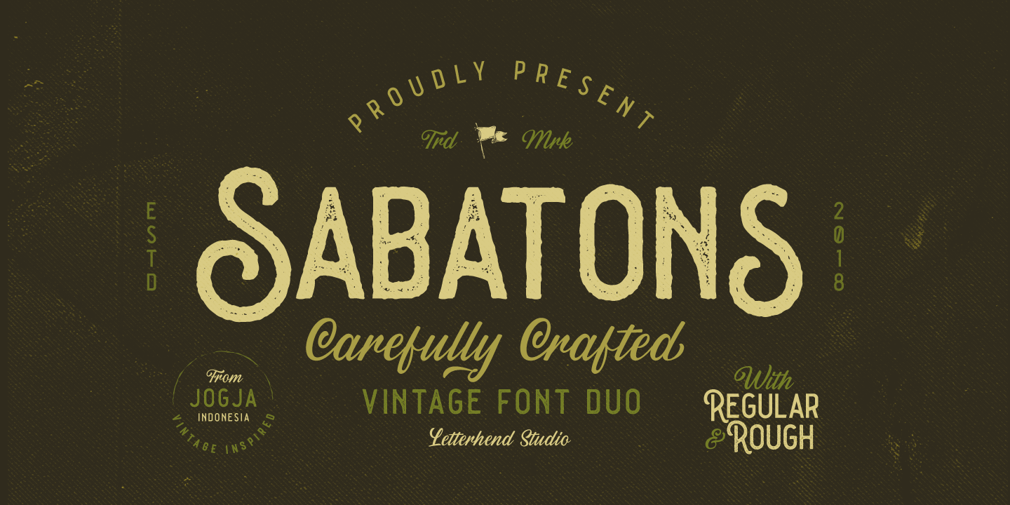 Sabatons Script Stamp Font preview